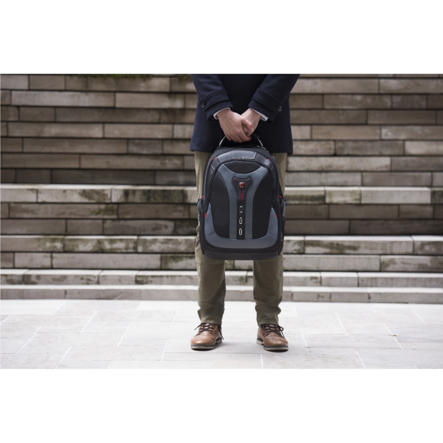 Wenger - Mochila para portátil 25 l 17" con bolsillo para tableta 12" Pegasus negro/gris