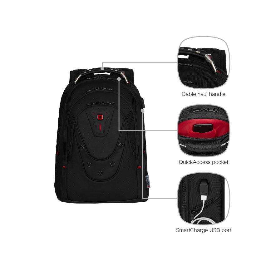 Wenger - Mochila para portátil 26 l 17" con bolsillo para tableta 10" Ibex Ballistic Deluxe