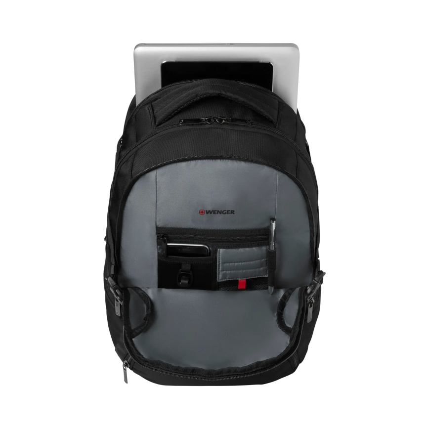 Wenger - Mochila para portátil 27 l 16" con bolsillo para tableta 10" Transit negro