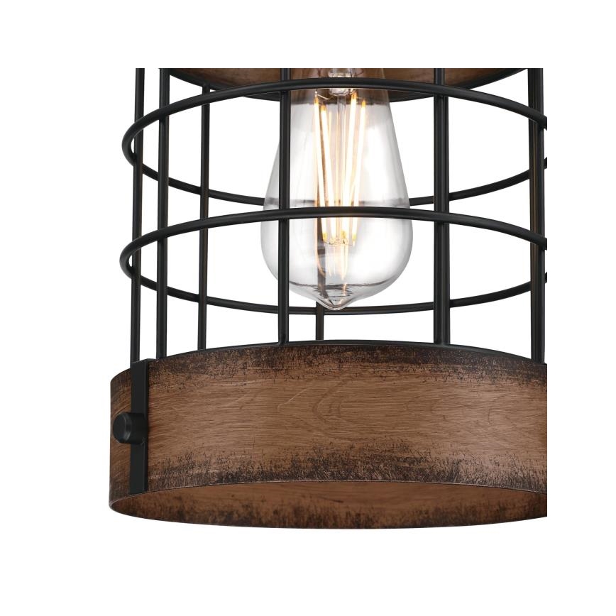 Westinghouse 61179 - Lámpara colgante LANGSTON 1xE27/60W/230V barnwood