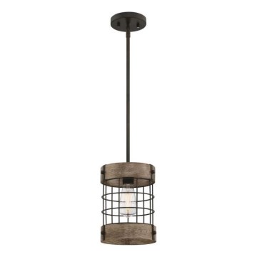 Westinghouse 61180 - Lámpara colgante LANGSTON 1xE27/60W/230V pino