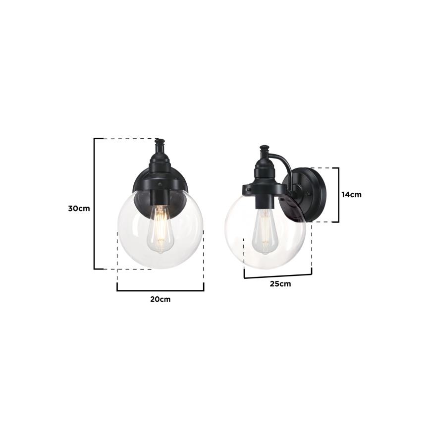 Westinghouse 61239 - Aplique de exterior EDDYSTONE 1xE27/60W/230V IP44