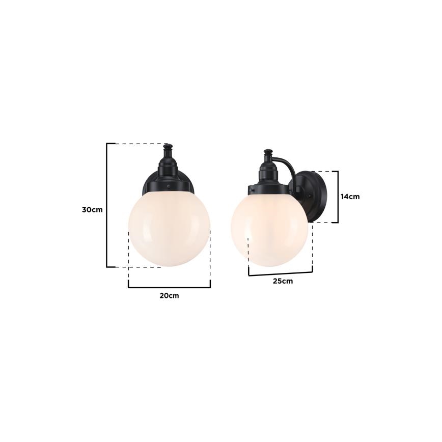 Westinghouse 61240 - Aplique de exterior EDDYSTONE 1xE27/60W/230V IP44
