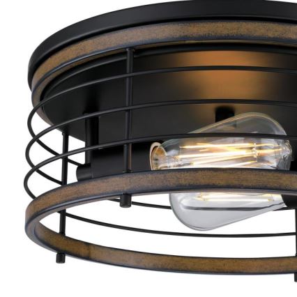 Westinghouse 61250 - Plafón ACKTON 2xE27/60W/230V barnwood