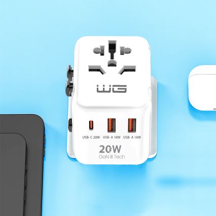 Winner Group - Adaptador de carga rápida de viaje Power Delivery 20W blanco