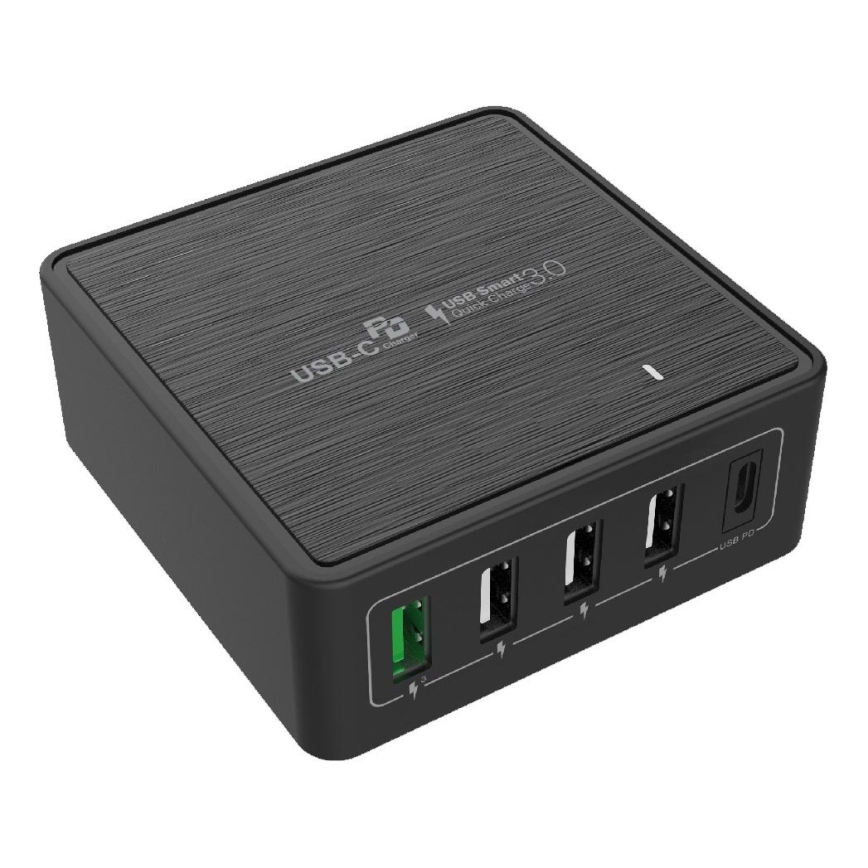 Winner Group - Adaptador para cargador rápido 5xUSB-C Power Delivery 60W negro