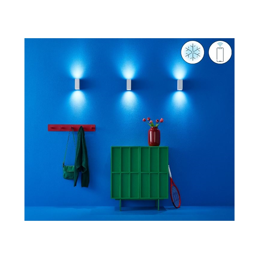 WiZ - Aplique LED RGBW regulable UP&DOWN 2xGU10/4,7W/230V 2200-6500K Wi-Fi CRI 90 blanco