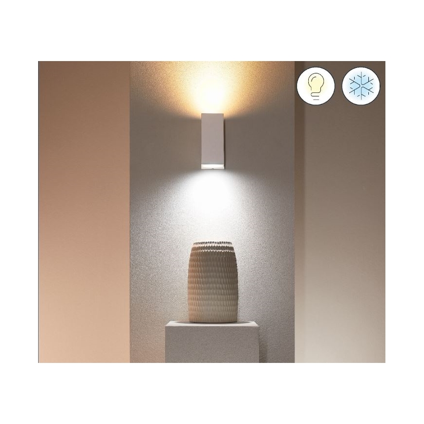 WiZ - Aplique LED RGBW regulable UP&DOWN 2xGU10/4,7W/230V 2200-6500K Wi-Fi CRI 90 blanco