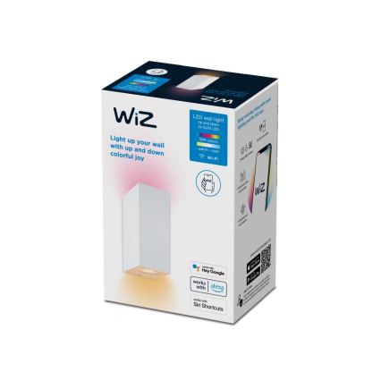 WiZ - Aplique LED RGBW regulable UP&DOWN 2xGU10/4,7W/230V 2200-6500K Wi-Fi CRI 90 blanco