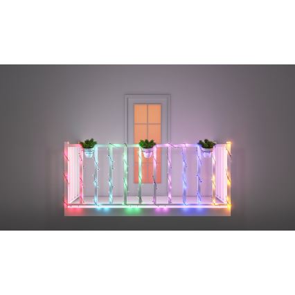 WiZ - Cadena LED RGBW regulable para exteriores 160xLED 20m IP44 2700-5000K Wi-Fi
