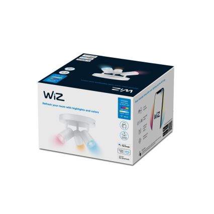 WiZ - LED RGBW Foco regulable IMAGEO 3xGU10/4,9W/230V 2200-6500K Wi-Fi CRI 90 blanco