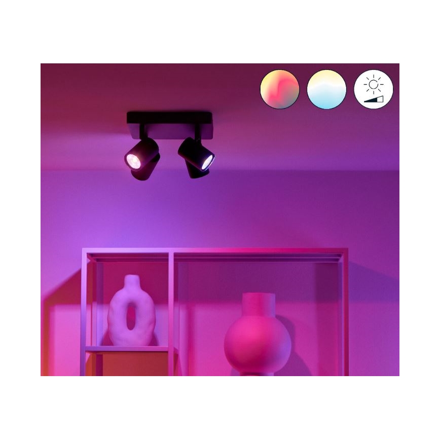 WiZ - LED RGBW Foco regulable IMAGEO 4xGU10/4,9W/230V 2200-6500K Wi-Fi CRI 90 negro