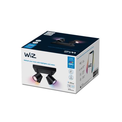 WiZ - LED RGBW Foco regulable IMAGEO 4xGU10/4,9W/230V 2200-6500K Wi-Fi CRI 90 negro