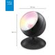 WiZ - Lámpara de mesa LED RGBW regulable QUEST LED/13W/230V 2200-6500K Wi-Fi negro