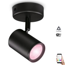WiZ - LED RGBW Foco regulable IMAGEO 1xGU10/4,9W/230V CRI 90 Wi-Fi negro