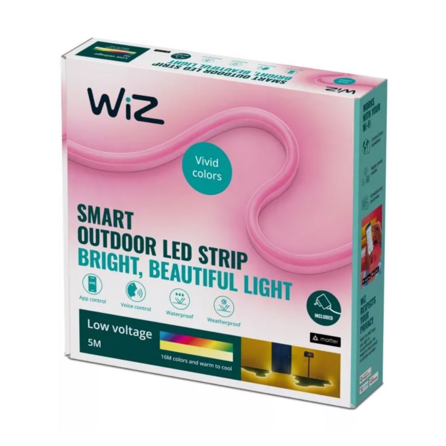 WiZ - LED RGBW Regulable exterior Cinta 5m LED/24W/230V 2700-5000K Wi-Fi IP65