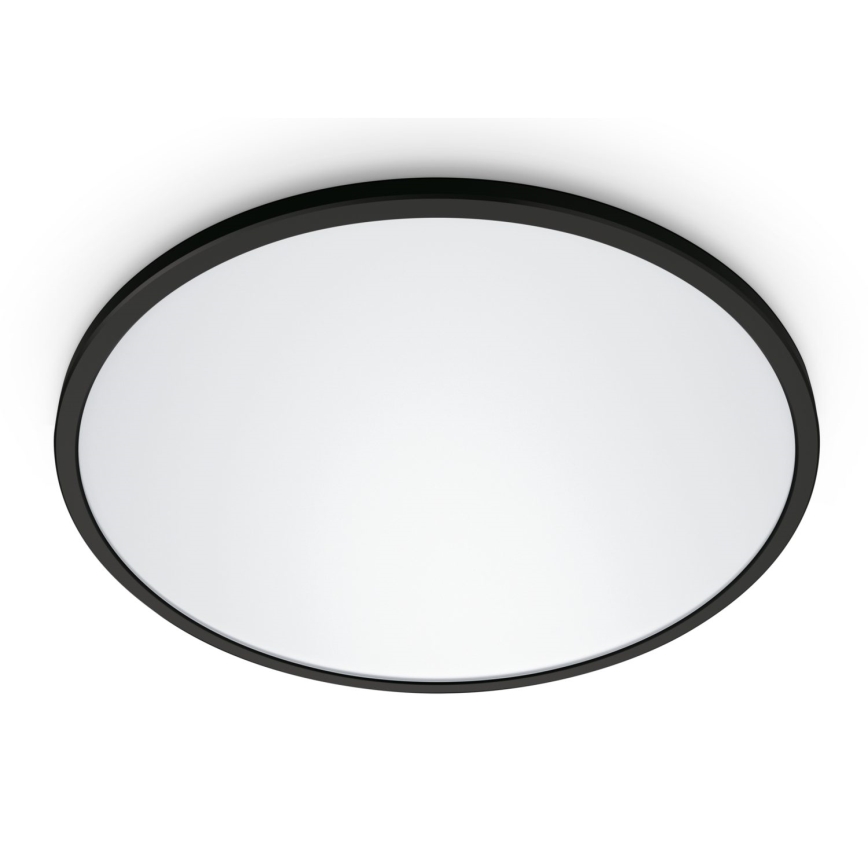 WiZ - Plafón LED regulable SUPERSLIM LED/22W/230V 2700-6500K Wi-Fi negro