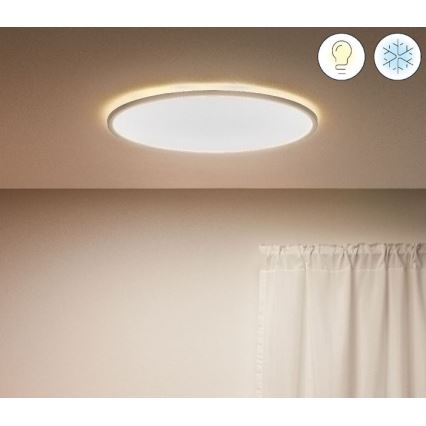 WiZ - Plafón LED regulable SUPERSLIM LED/32W/230V 2700-6500K Wi-Fi blanco