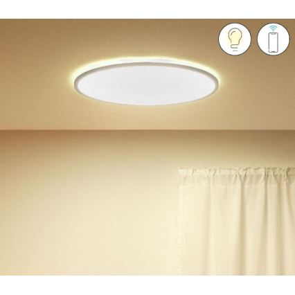 WiZ - Plafón LED regulable SUPERSLIM LED/32W/230V 2700-6500K Wi-Fi blanco