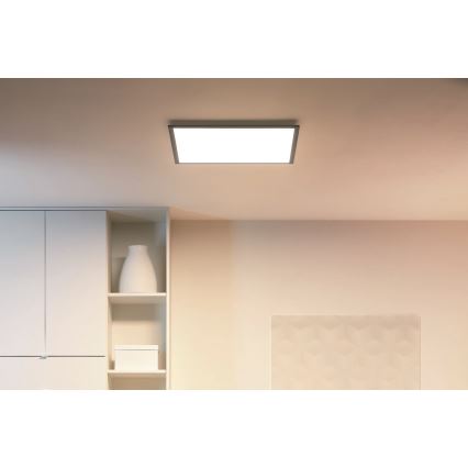 WiZ - Plafón LED regulable SUPERSLIM LED/36W/230V 2700-6500K Wi-Fi negro