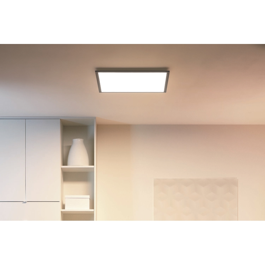 WiZ - Plafón LED regulable SUPERSLIM LED/36W/230V 2700-6500K Wi-Fi negro