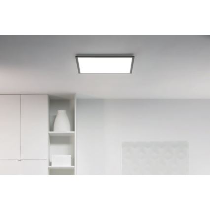 WiZ - Plafón LED regulable SUPERSLIM LED/36W/230V 2700-6500K Wi-Fi negro