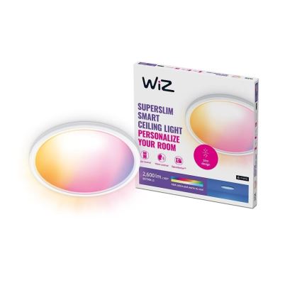 WiZ - Plafón LED RGB regulable SUPERSLIM LED/22W/230V 2700-6500K Wi-Fi blanco