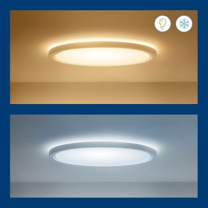 WiZ - Plafón LED RGB regulable SUPERSLIM LED/32W/230V 2700-6500K Wi-Fi blanco