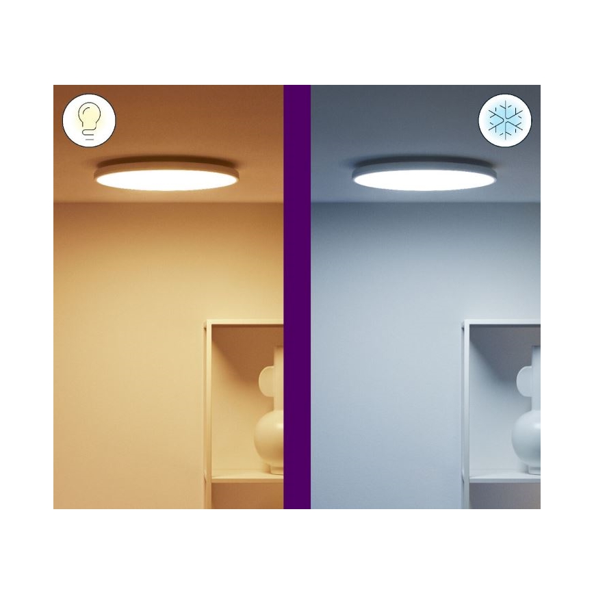 WiZ - Plafón LED RGBW regulable RUNE LED/21W/230V 2700-6500K Wi-Fi blanco