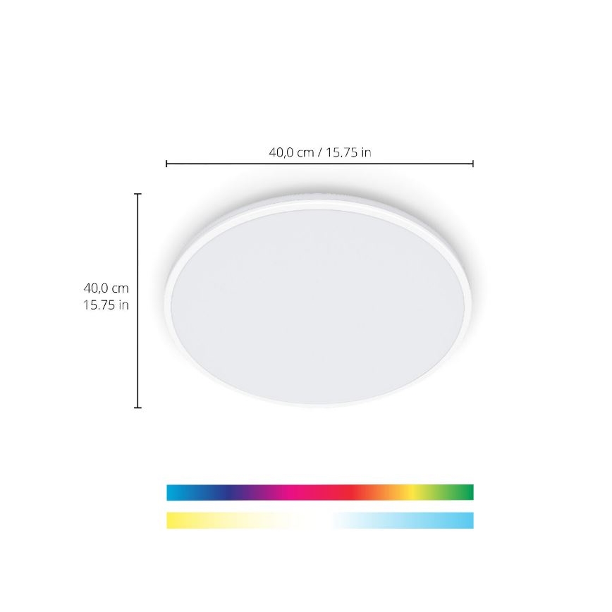 WiZ - Plafón LED RGBW regulable RUNE LED/21W/230V 2700-6500K Wi-Fi blanco
