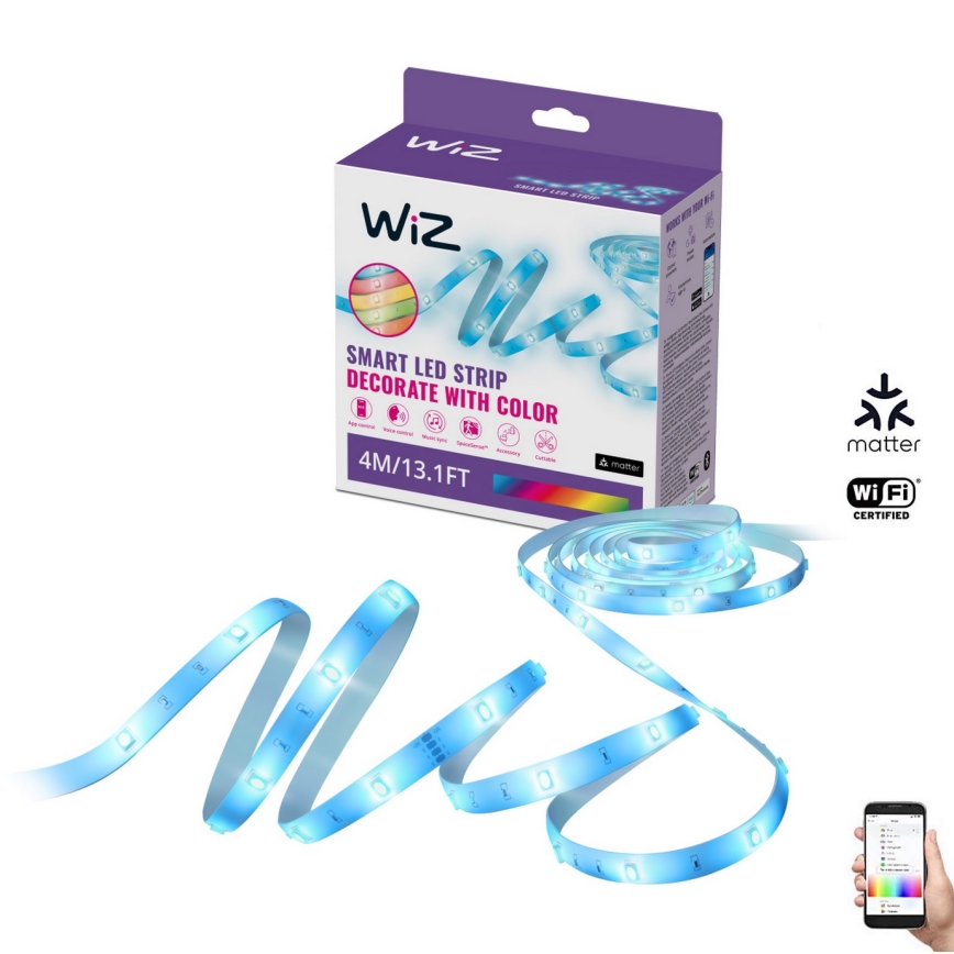WiZ - Tira LED RGBW regulable 4m LED/6,5/230V 2700-6500K Wi-Fi