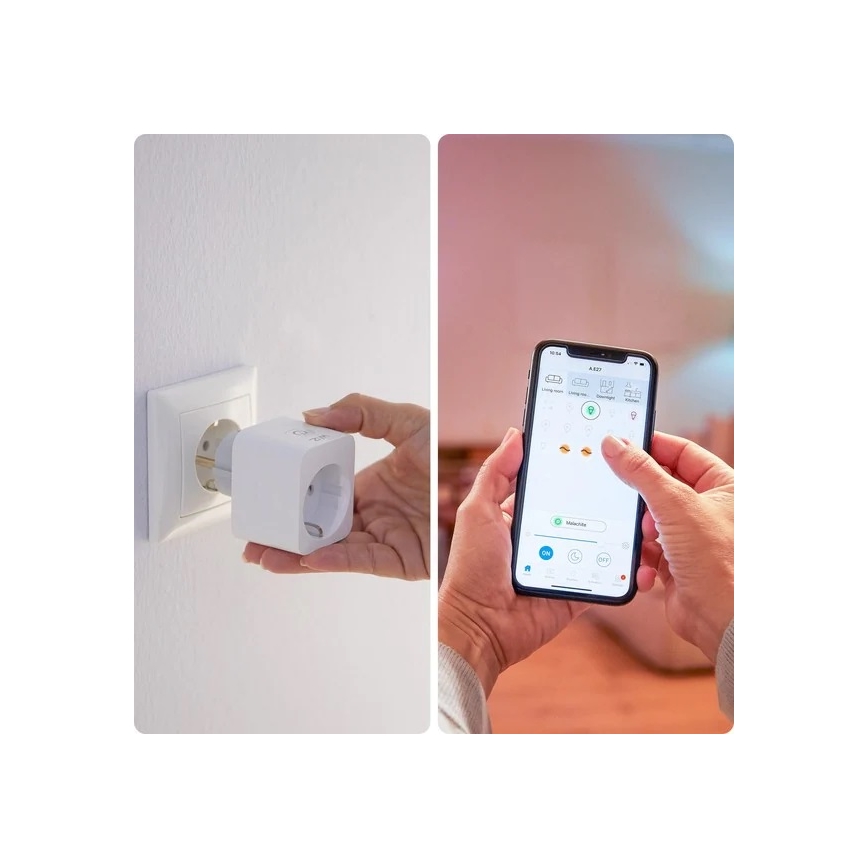 WiZ - Toma inteligente F 2300W Wi-Fi SCHUKO