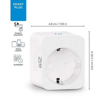 WiZ - Toma inteligente F 2300W Wi-Fi SCHUKO