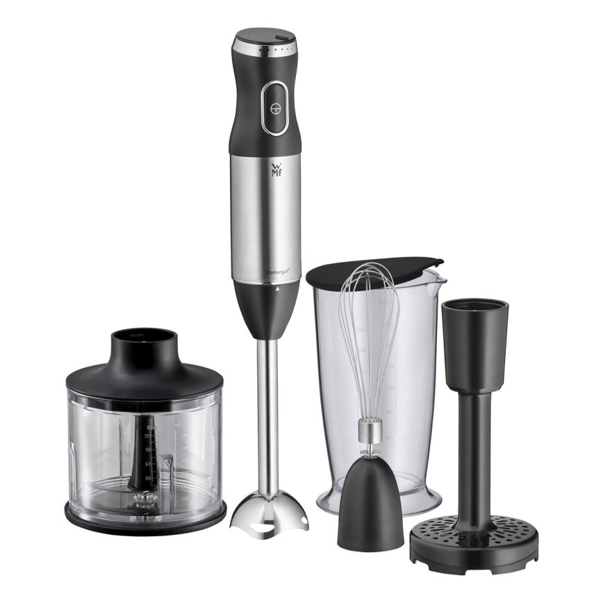 WMF - Batidora de mano con accesorios 4en1 KULT X 600W/230V acero inoxidable