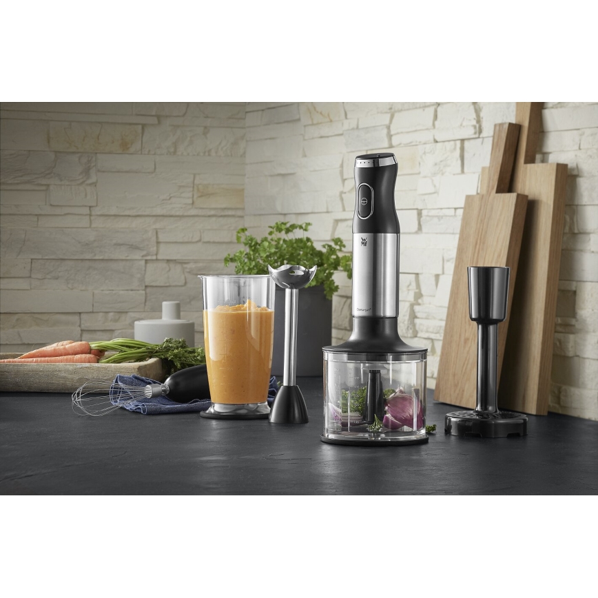 WMF - Batidora de mano con accesorios 4en1 KULT X 600W/230V acero inoxidable