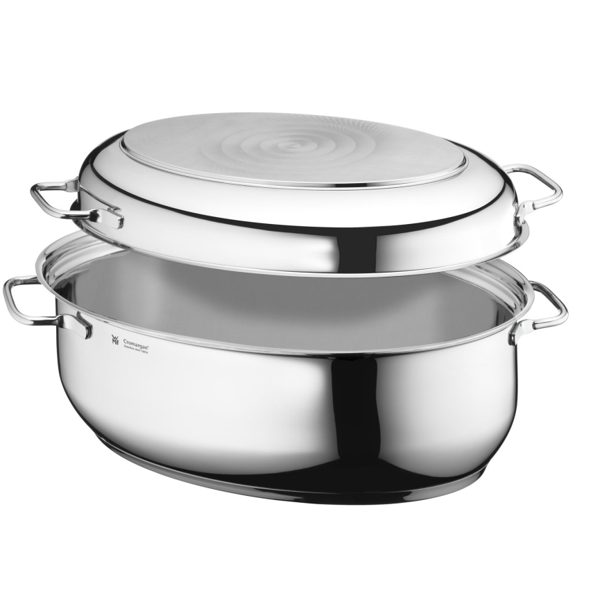 WMF - Fuente ovalada para asar con tapa  41x28,5 x18 cm acero inoxidable