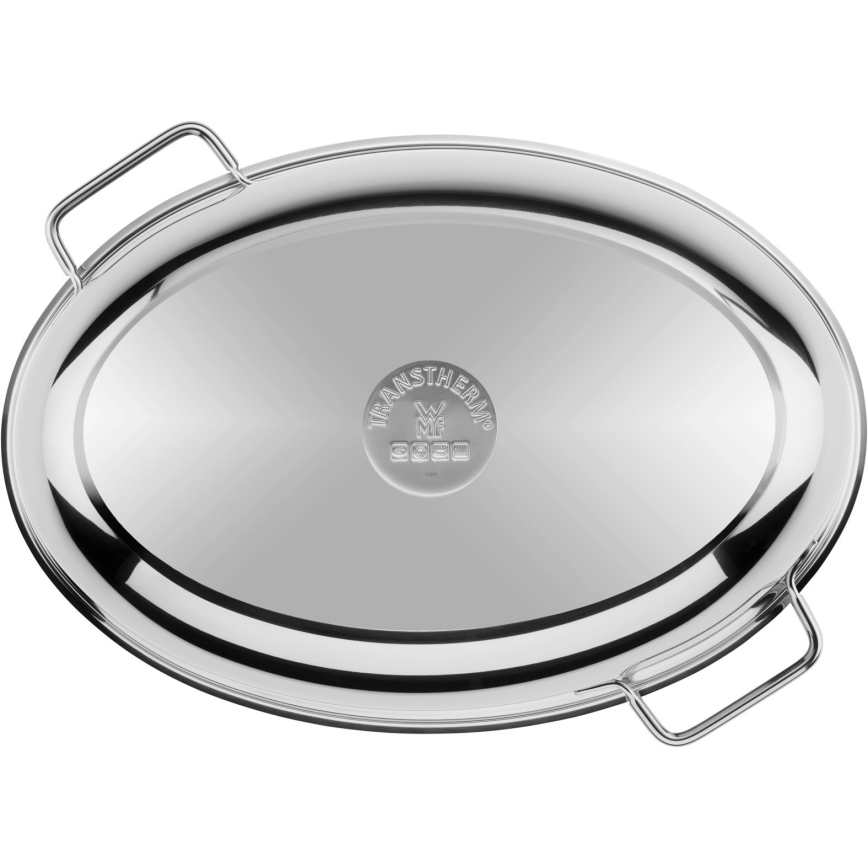 WMF - Fuente ovalada para asar con tapa  41x28,5 x18 cm acero inoxidable