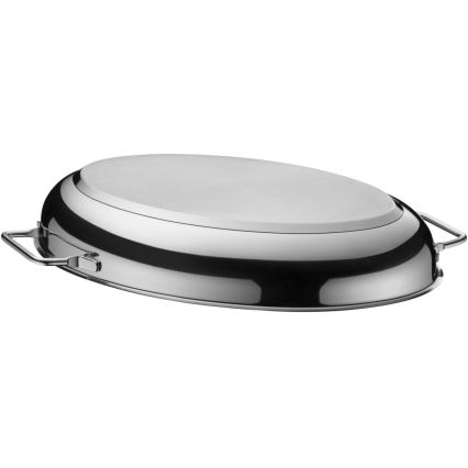 WMF - Fuente ovalada para asar con tapa  41x28,5 x18 cm acero inoxidable