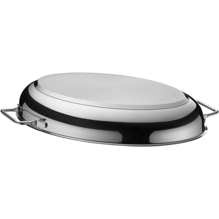 WMF - Fuente ovalada para asar con tapa  41x28,5 x18 cm acero inoxidable