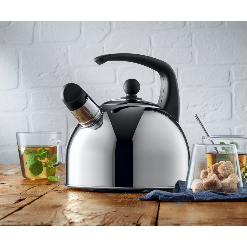 WMF - Hervidor con silbato de 2L acero inoxidable