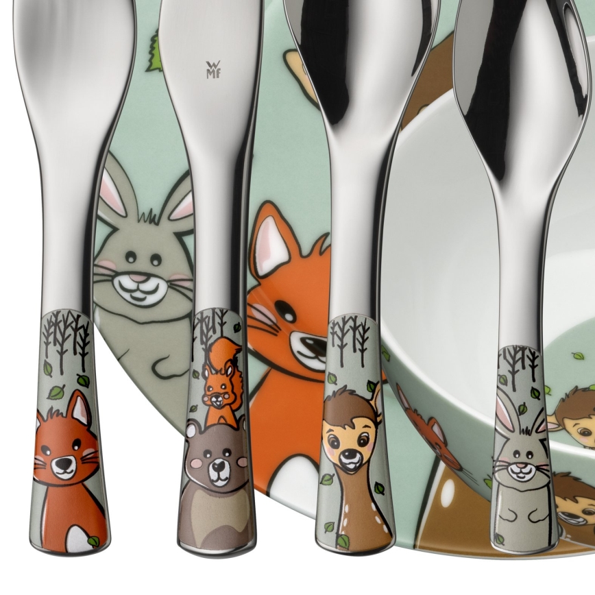 WMF - Juego de vajilla y cubiertos para niños FOREST FRIENDS 6uds