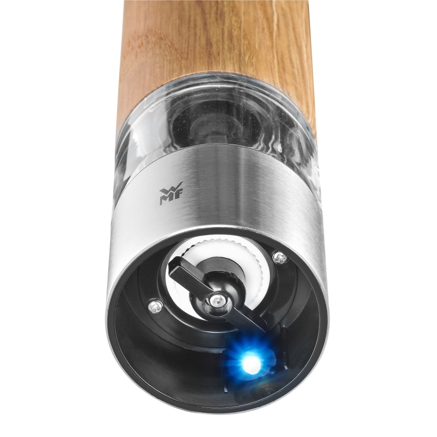 WMF - Molinillo eléctrico para especias CERAMILL 6xAAA roble