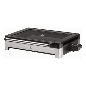 WMF - Parrilla eléctrica de mesa con tapa LONO 2200W/230V acero inoxidable