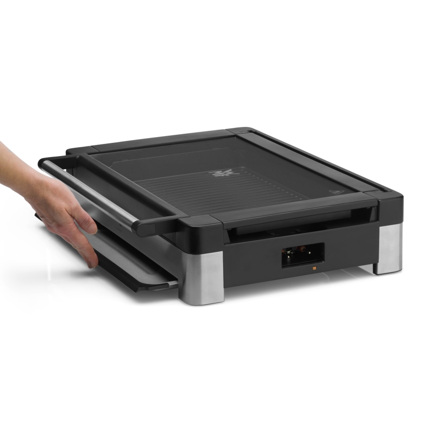 WMF - Parrilla eléctrica de mesa con tapa LONO 2200W/230V acero inoxidable