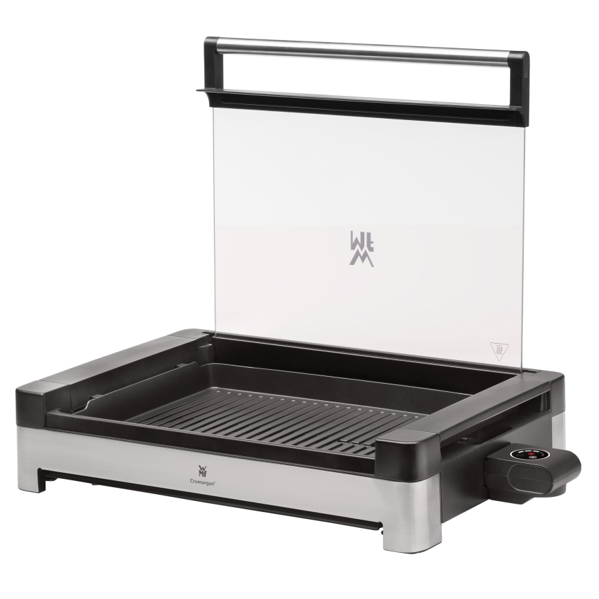 WMF - Parrilla eléctrica de mesa con tapa LONO 2200W/230V acero inoxidable