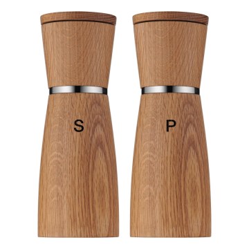 WMF - SET 2x Molinillo para especias NATURE roble