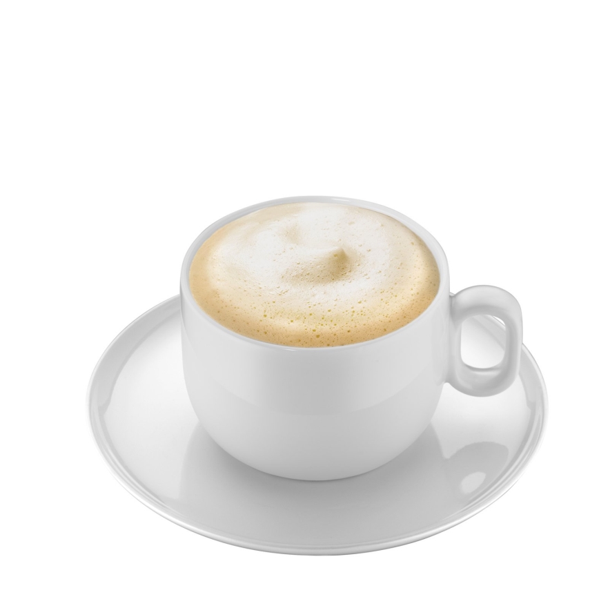 WMF - SET 2x Taza para capuchino con un platillo BARISTA 160 ml blanco