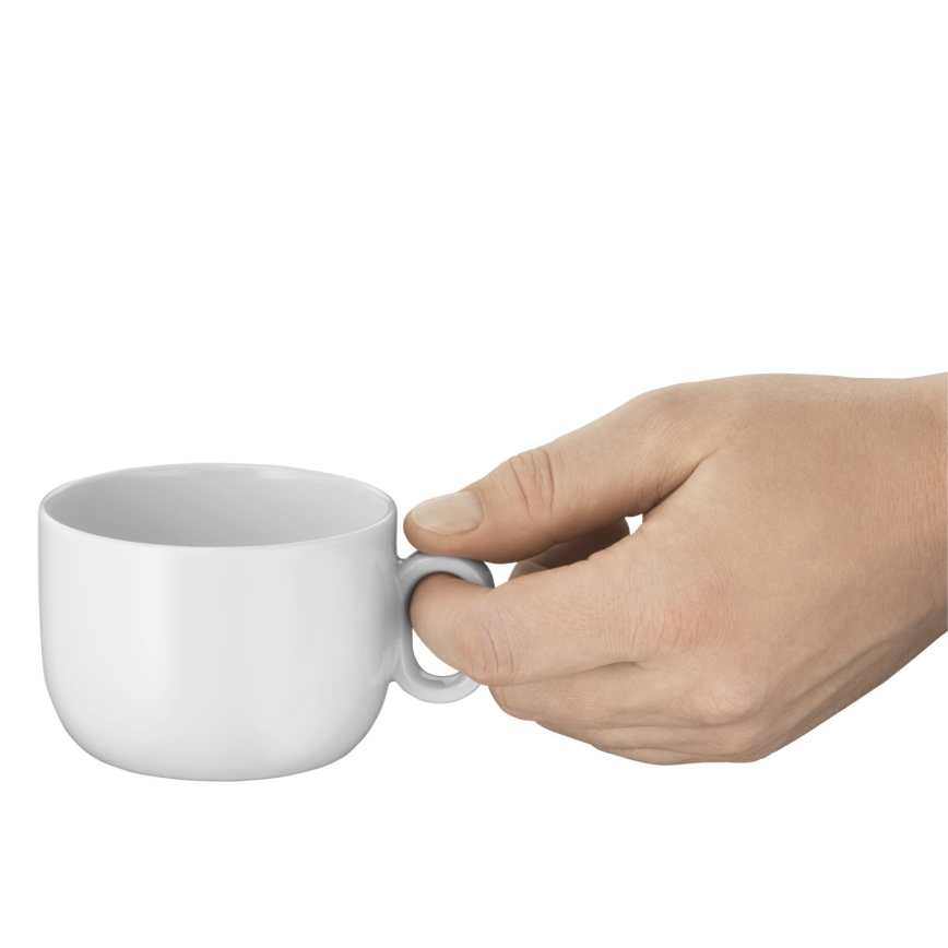 WMF - SET 2x Taza para capuchino con un platillo BARISTA 160 ml blanco