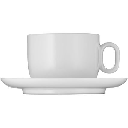 WMF - SET 2x Taza para capuchino con un platillo BARISTA 160 ml blanco