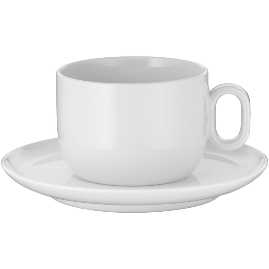 WMF - SET 2x Taza para capuchino con un platillo BARISTA 160 ml blanco